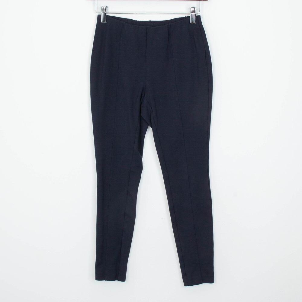 J. Jill Womens Ponte Leggings Size XS Petite Black Front Seam Elastic Waist